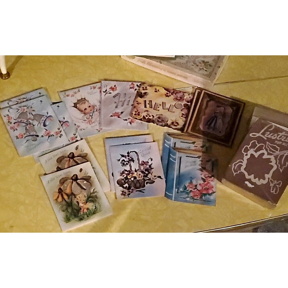 Mixed Lot Greeting Cards & Boxed Cards w/ Envelopes, Floral and "Hello" Designs